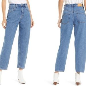 Frank & Oak “The Linda” High Rise Balloon Fit Jean in Indigo